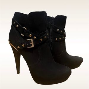 G by Guess Deeka Black Studded Heel Boot
